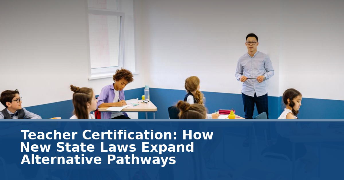 Teacher Certification in 2026: How New State Laws Expand Alternative Pathways
