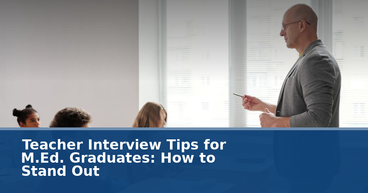 Teacher Interview Tips for M.Ed. Graduates: How to Stand Out
