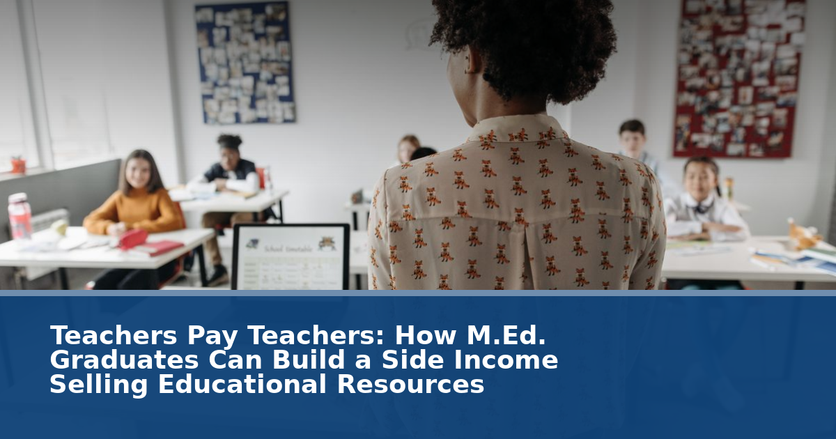 Teachers Pay Teachers: How M.Ed. Graduates Can Build a Side Income Selling Educational Resources