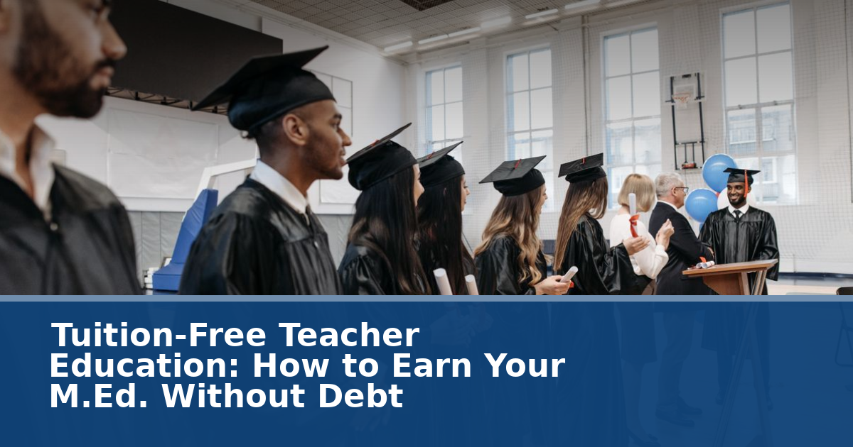 Tuition-Free Teacher Education: How to Earn Your M.Ed. Without Debt