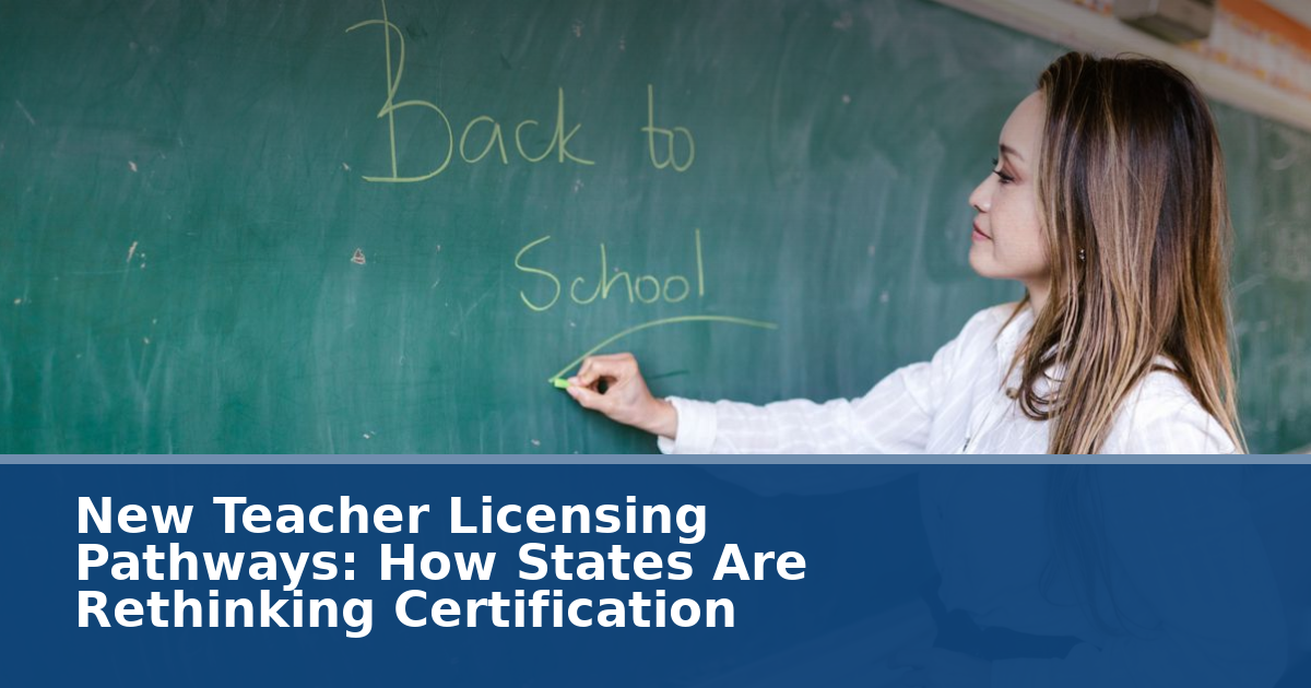 New Teacher Licensing Pathways in 2026: How States Are Rethinking Certification