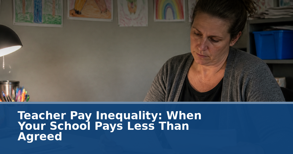 Teacher Pay Inequality: When Your School Pays Less Than Agreed