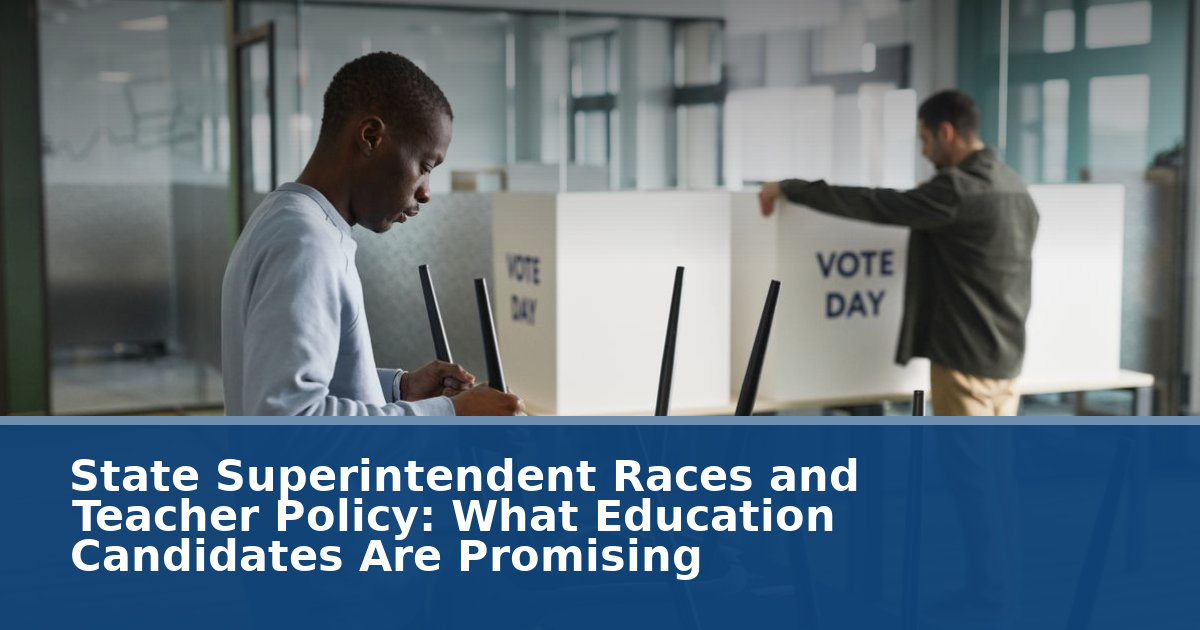 State Superintendent Races and Teacher Policy: What Education Candidates Are Promising in 2026