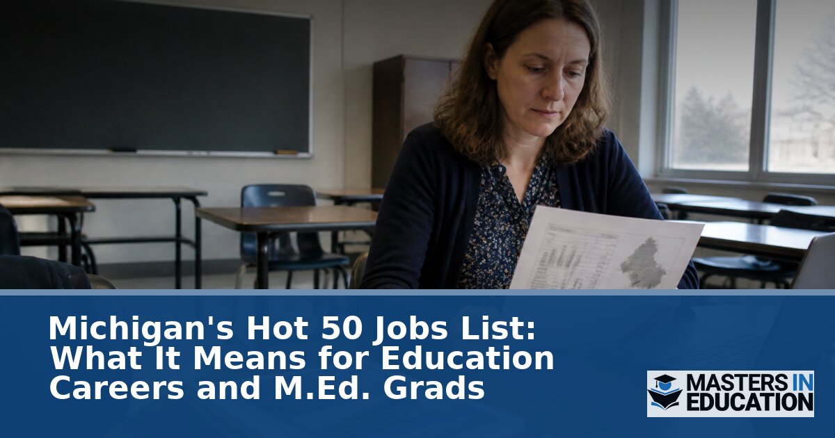 Michigan Hot 50 Jobs 2026: Guide for M.Ed. Career Planning