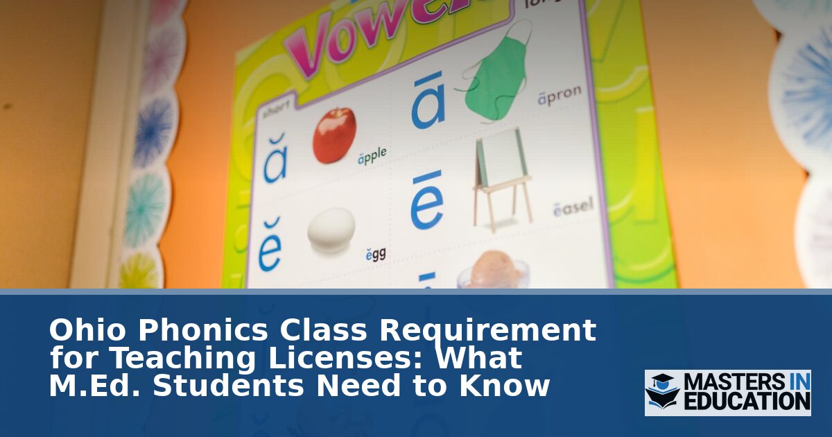 Ohio Phonics Course Requirement for Teaching Licenses