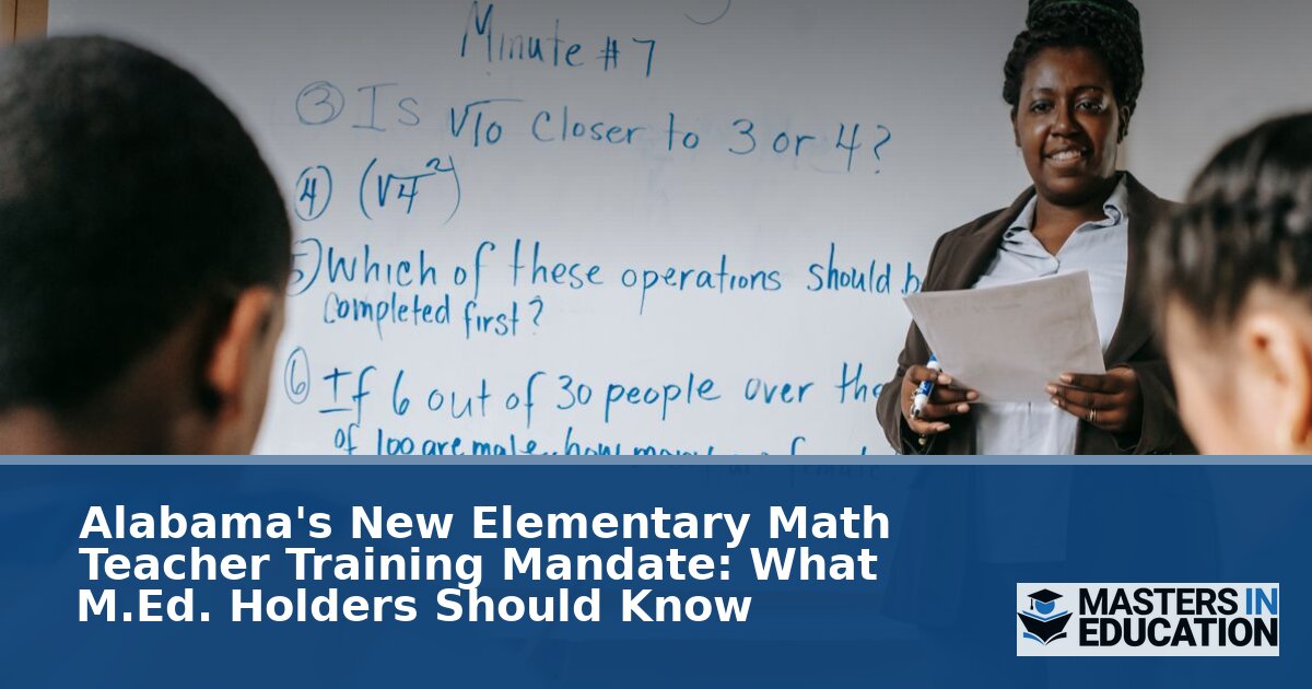 Alabama Elementary Math Teacher Training Mandate Guide